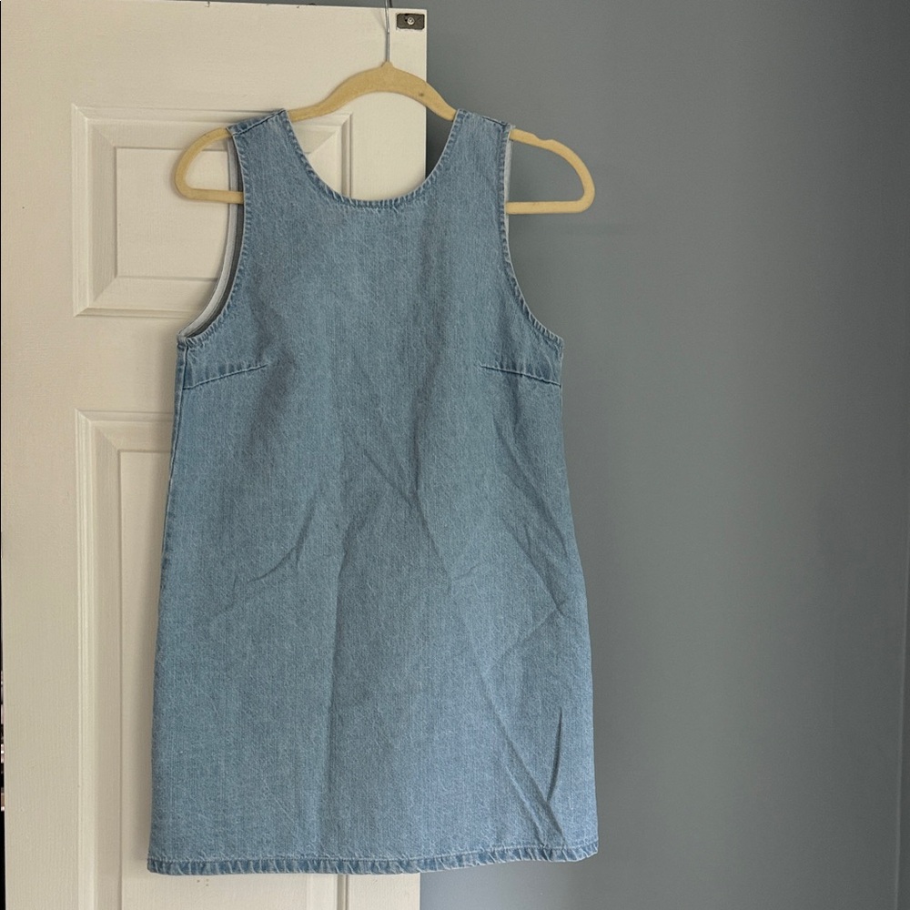Denim Mini Dress with Low Back